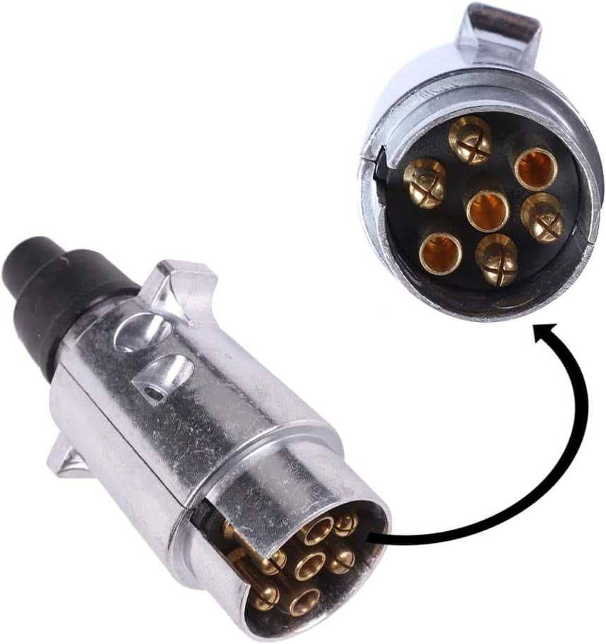 Букса за ремарке метална 7 пина 12V комплект - снимка 2