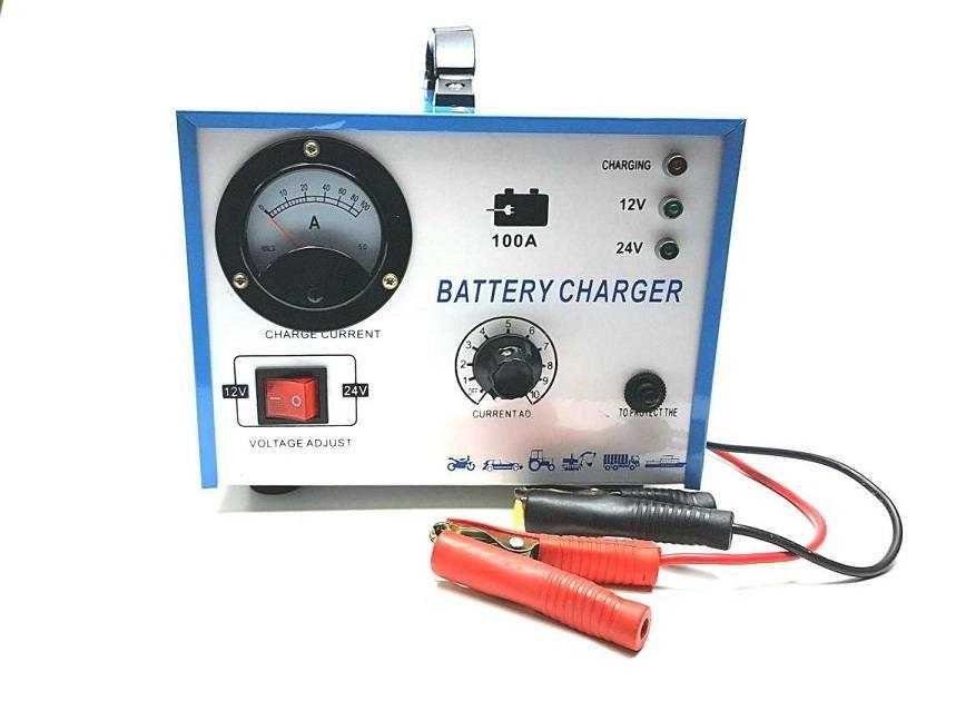 Зарядно за акумулатор/Зарядно за автомобили, 12V/24V - 100Ah - снимка 1