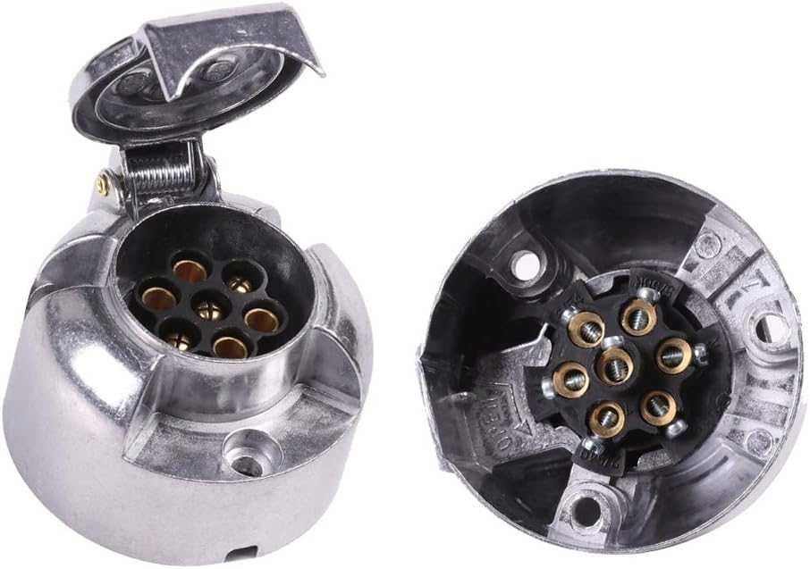 Букса за ремарке метална 7 пина 12V комплект - снимка 4