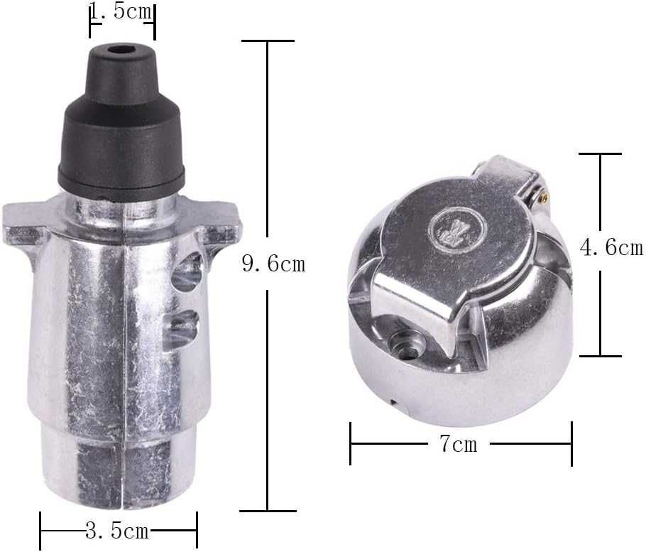 Букса за ремарке метална 7 пина 12V комплект - снимка 5