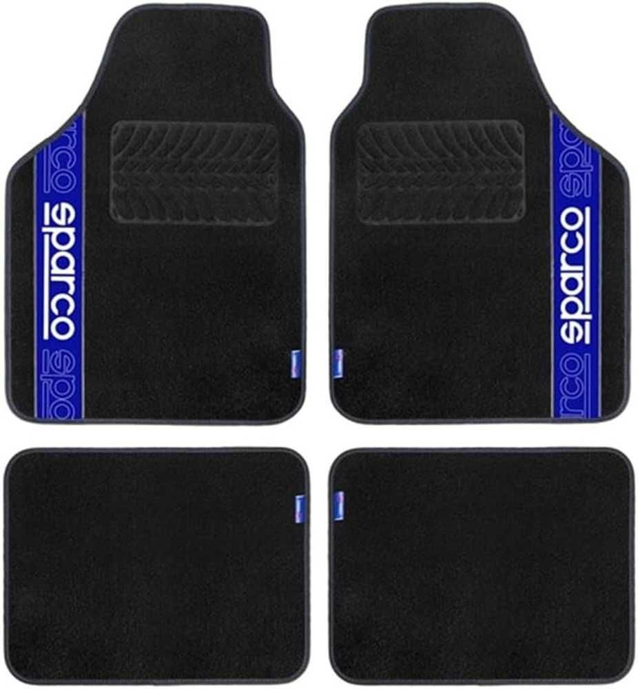 Универсални автомобилни стелки Sparco/Сини кантове. - снимка 1