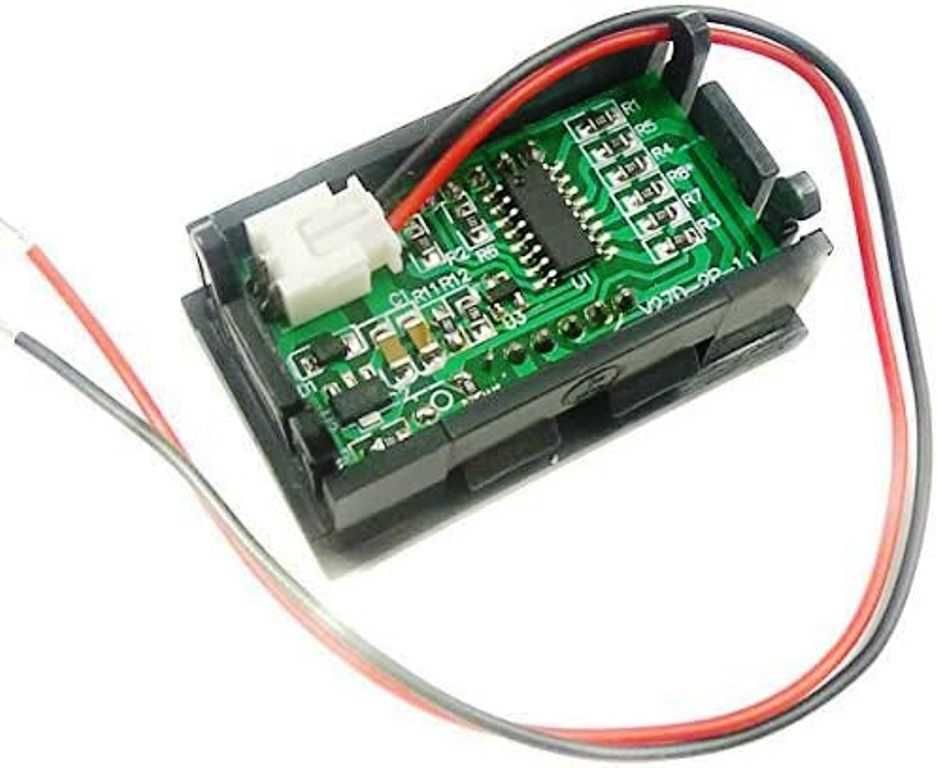 Цифров LED Волтметър за вграждане 4.5V-30V DC - снимка 3
