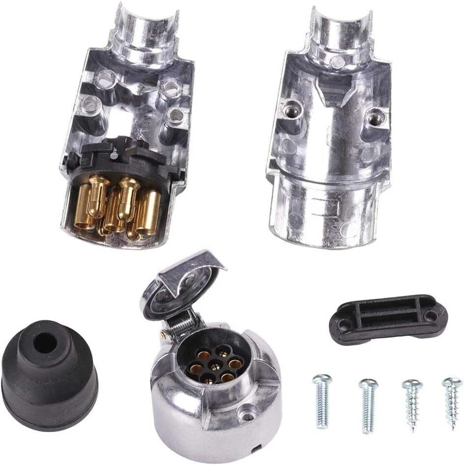 Букса за ремарке метална 7 пина 12V комплект - снимка 3
