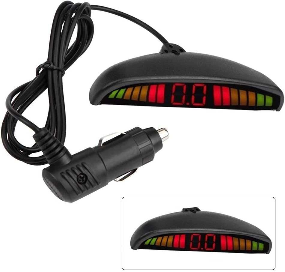 Безжичен парктроник с 4 сензора и LED дисплей - ЧЕРЕН/СИВ - снимка 3