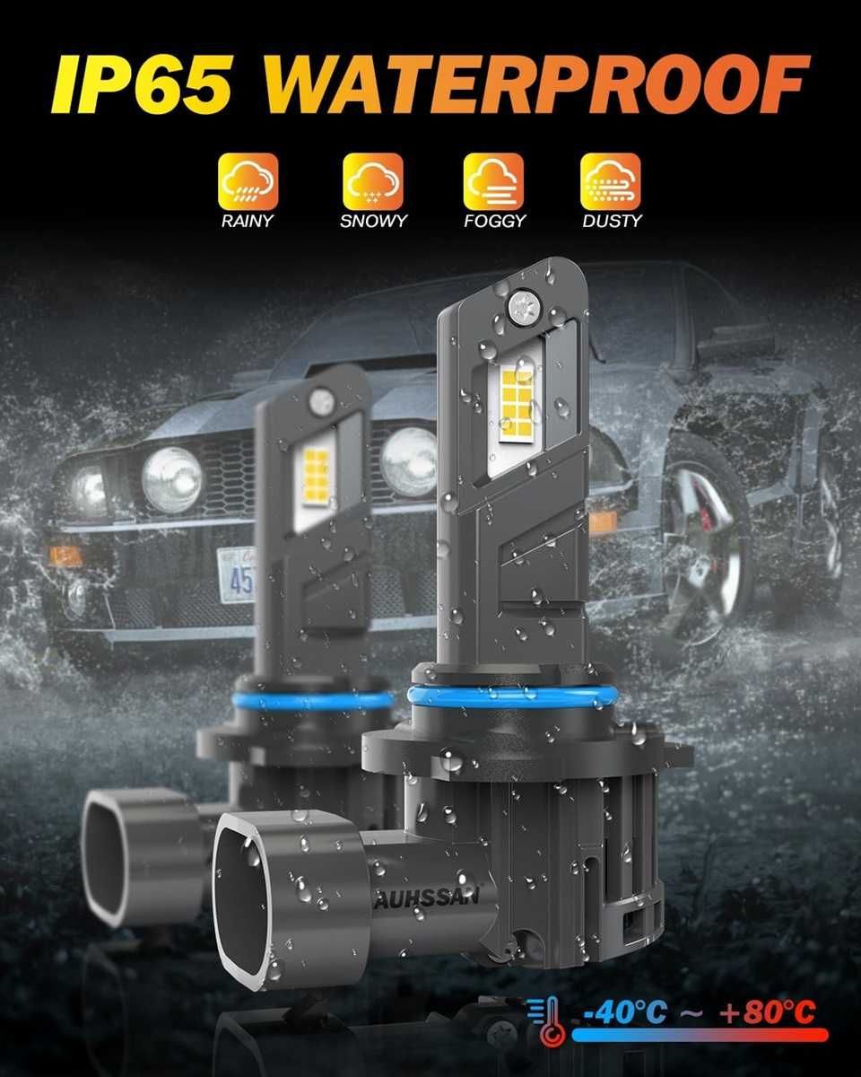 LED Диодни крушки за фарове- 9006/HB4, DC 12V, 10600LM, 6500K. - снимка 7