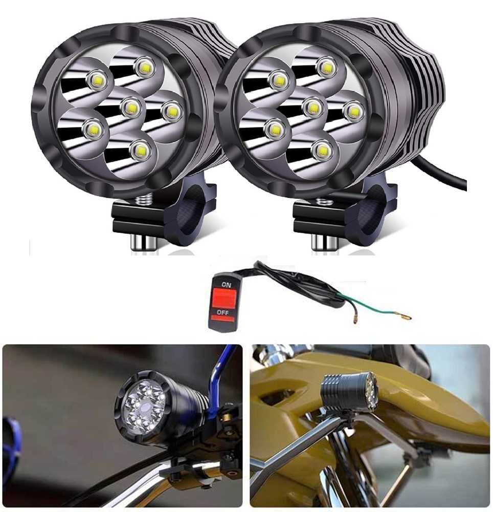 Комплект 6 SMD LED халогени за мотор 6500К - 2 броя. - снимка 1